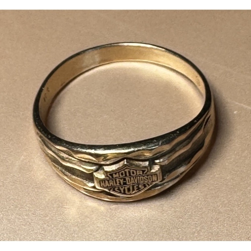 Harley Davidson 10k Gold Ring Size 10 Women's